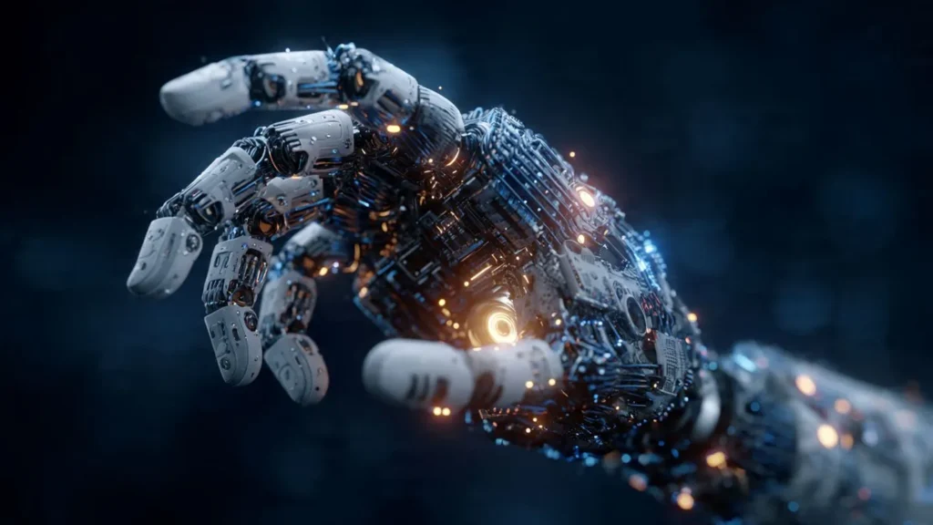 Popular AI and machine learning frameworks including Python, TensorFlow, and PyTorch logos