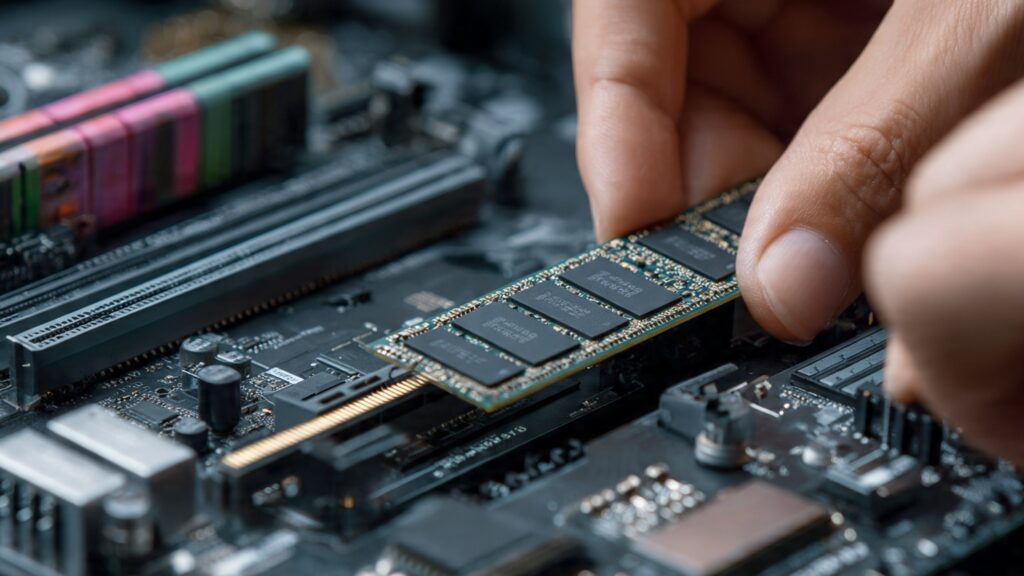 Installing RAM memory module into laptop for performance boost